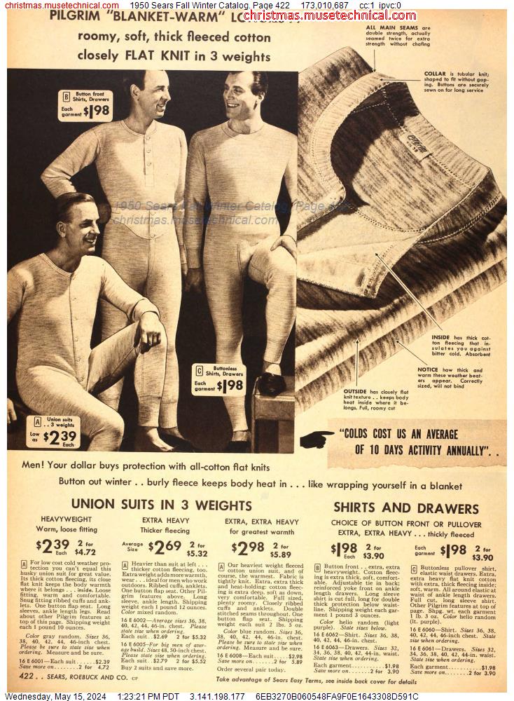 1950 Sears Fall Winter Catalog, Page 422