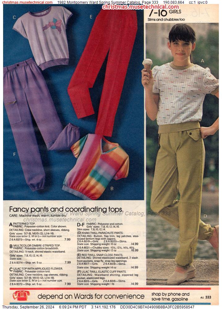 1982 Montgomery Ward Spring Summer Catalog, Page 333