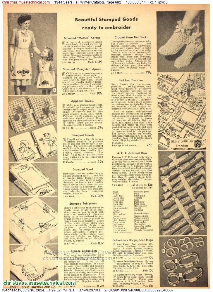 1944 Sears Fall Winter Catalog, Page 682