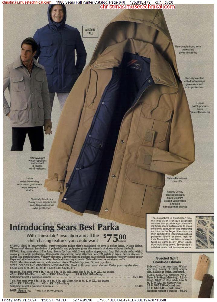 1980 Sears Fall Winter Catalog, Page 640