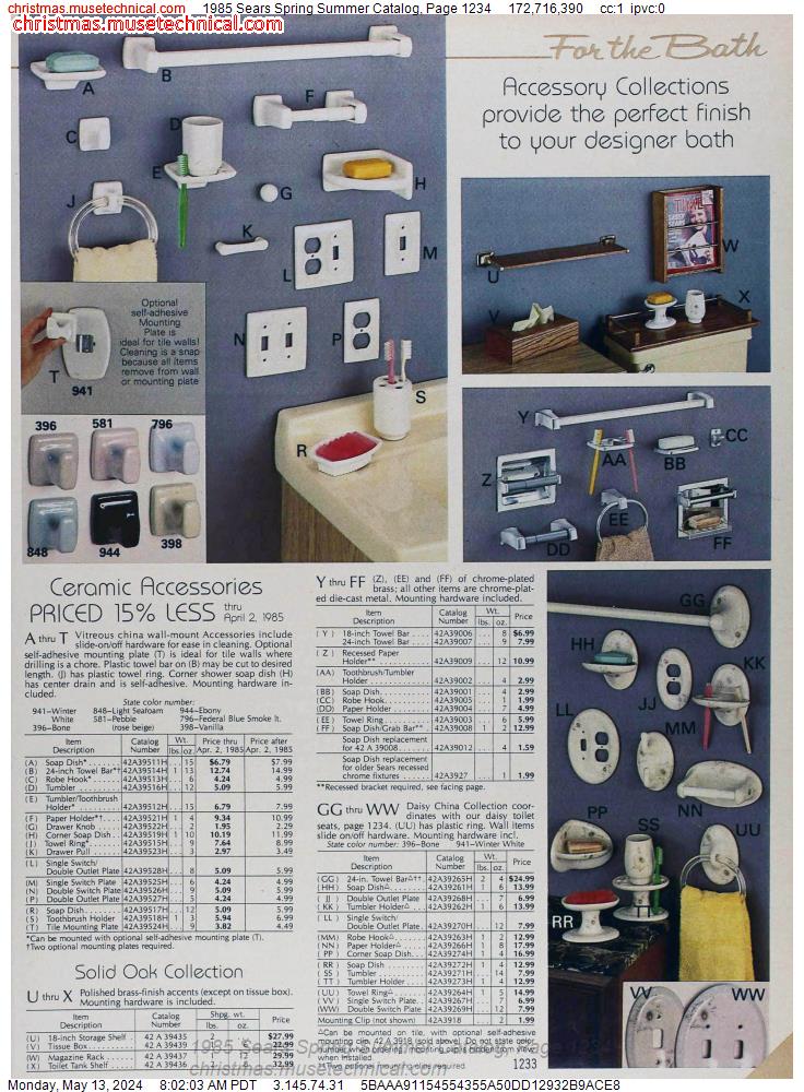 1985 Sears Spring Summer Catalog, Page 1234