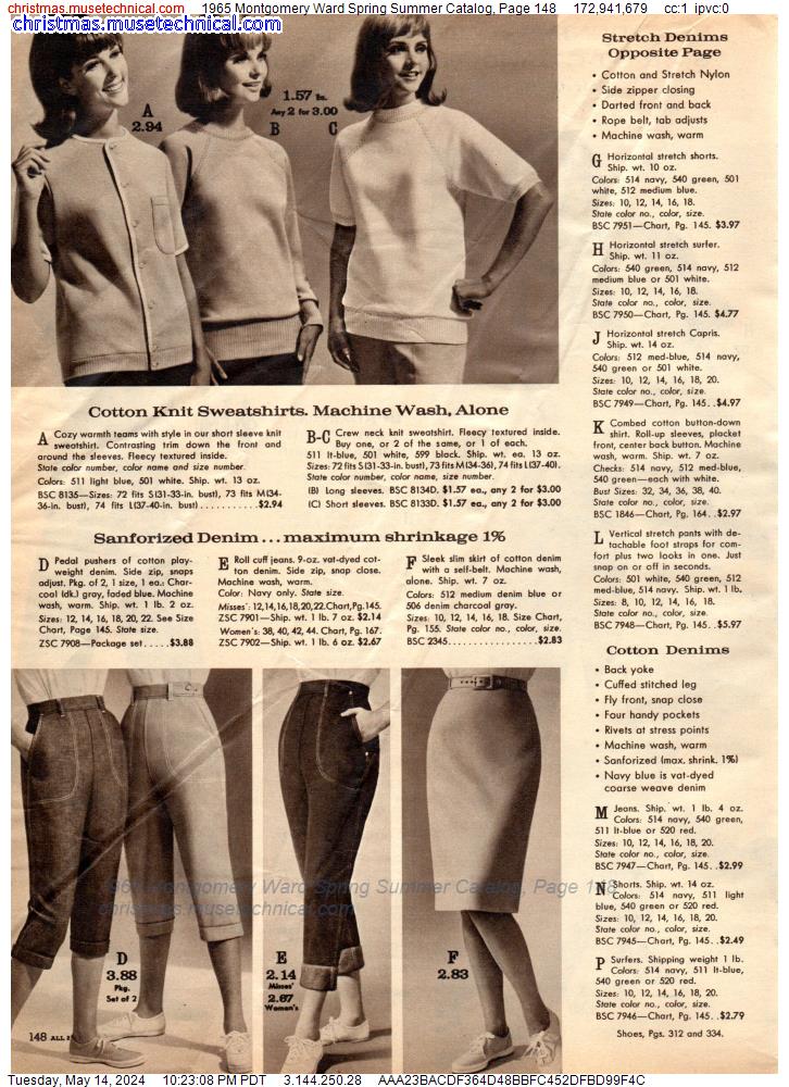1965 Montgomery Ward Spring Summer Catalog, Page 148