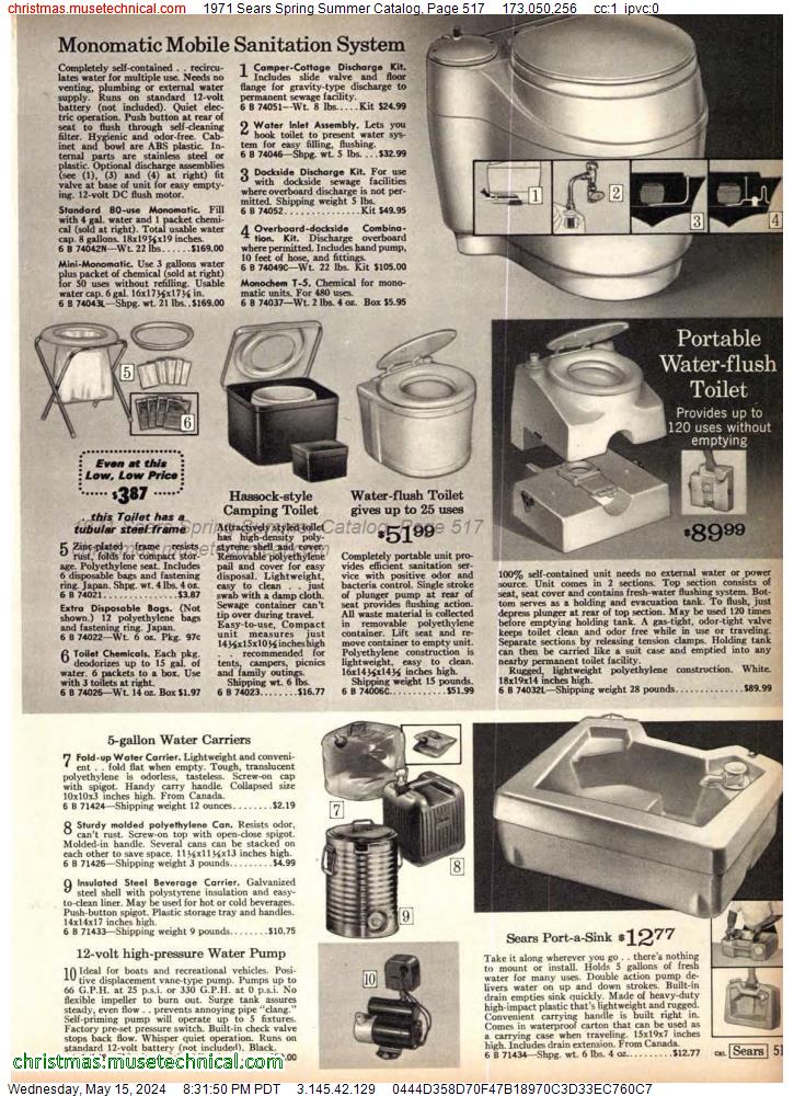 1971 Sears Spring Summer Catalog, Page 517