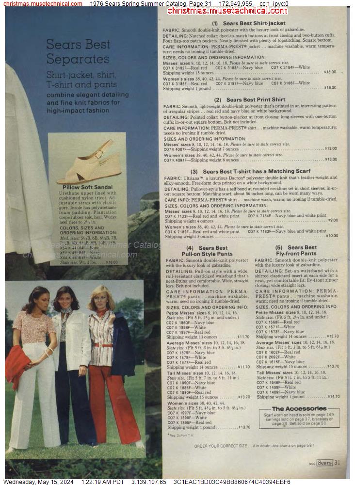 1976 Sears Spring Summer Catalog, Page 31