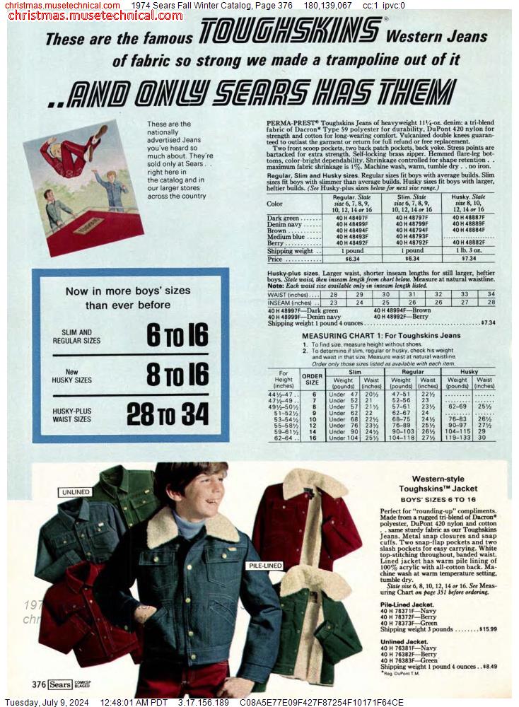 1974 Sears Fall Winter Catalog, Page 376