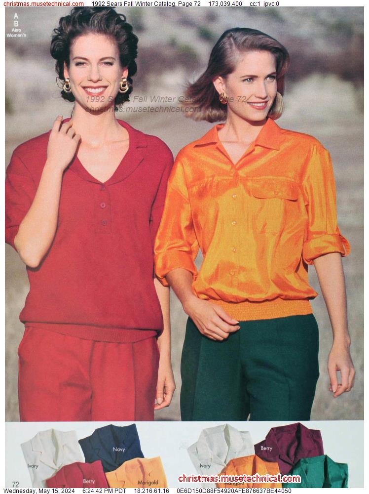 1992 Sears Fall Winter Catalog, Page 72