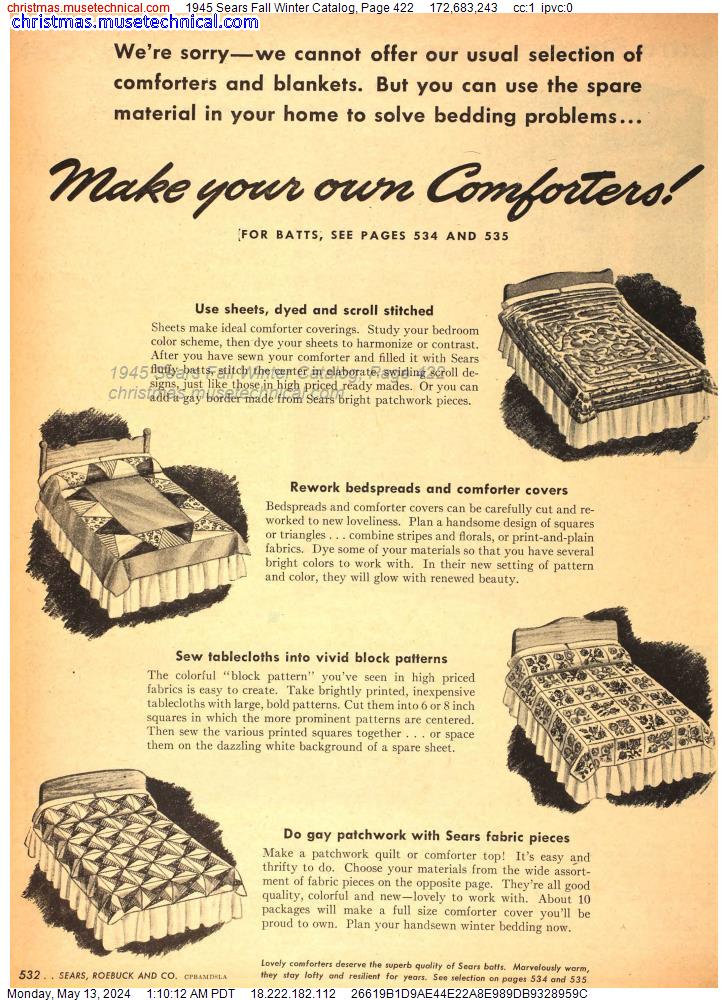 1945 Sears Fall Winter Catalog, Page 422