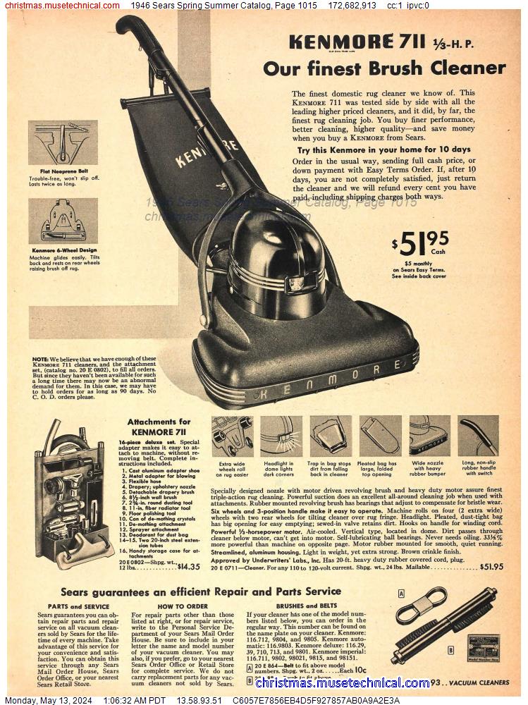 1946 Sears Spring Summer Catalog, Page 1015