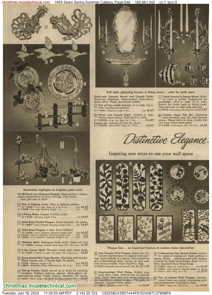 1959 Sears Spring Summer Catalog, Page 646