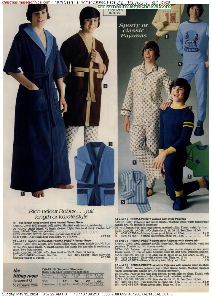 1979 Sears Fall Winter Catalog, Page 512