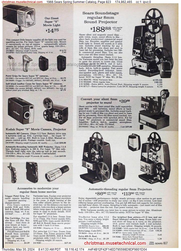 1966 Sears Spring Summer Catalog, Page 823