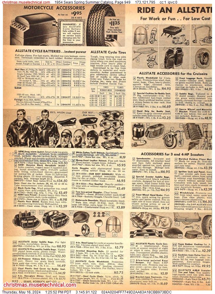 1954 Sears Spring Summer Catalog, Page 949