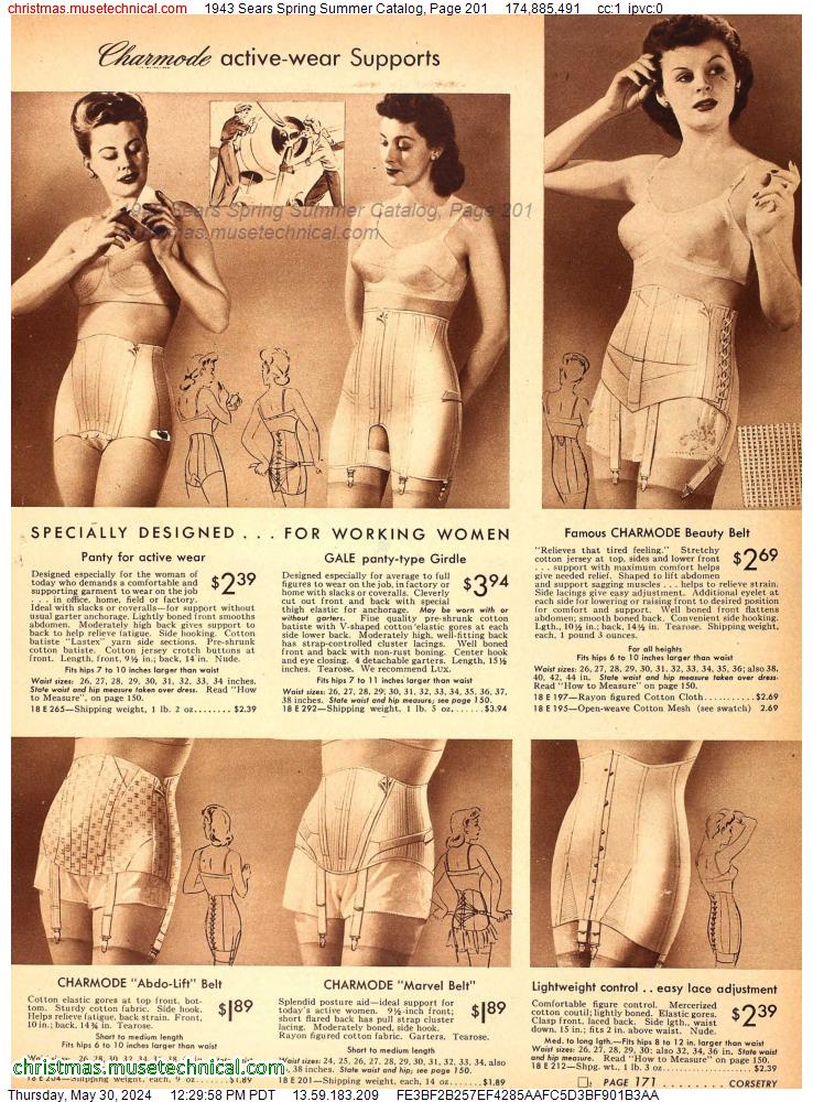 1943 Sears Spring Summer Catalog, Page 201