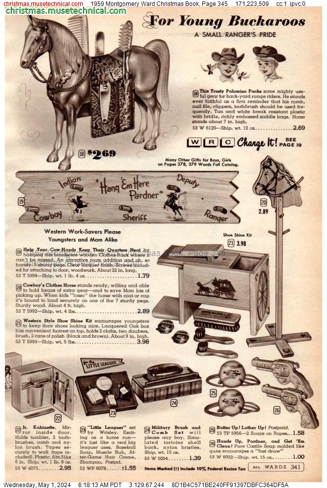 1959 Montgomery Ward Christmas Book, Page 345