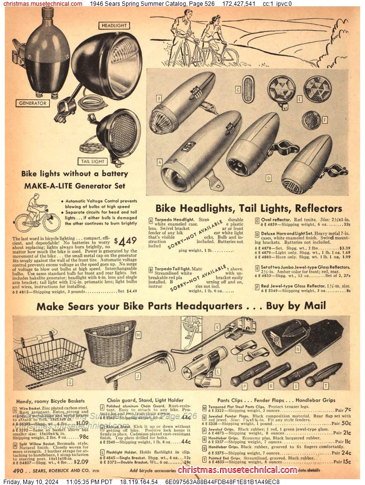 1946 Sears Spring Summer Catalog, Page 526