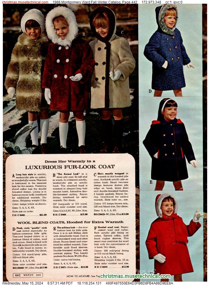 1966 Montgomery Ward Fall Winter Catalog, Page 442