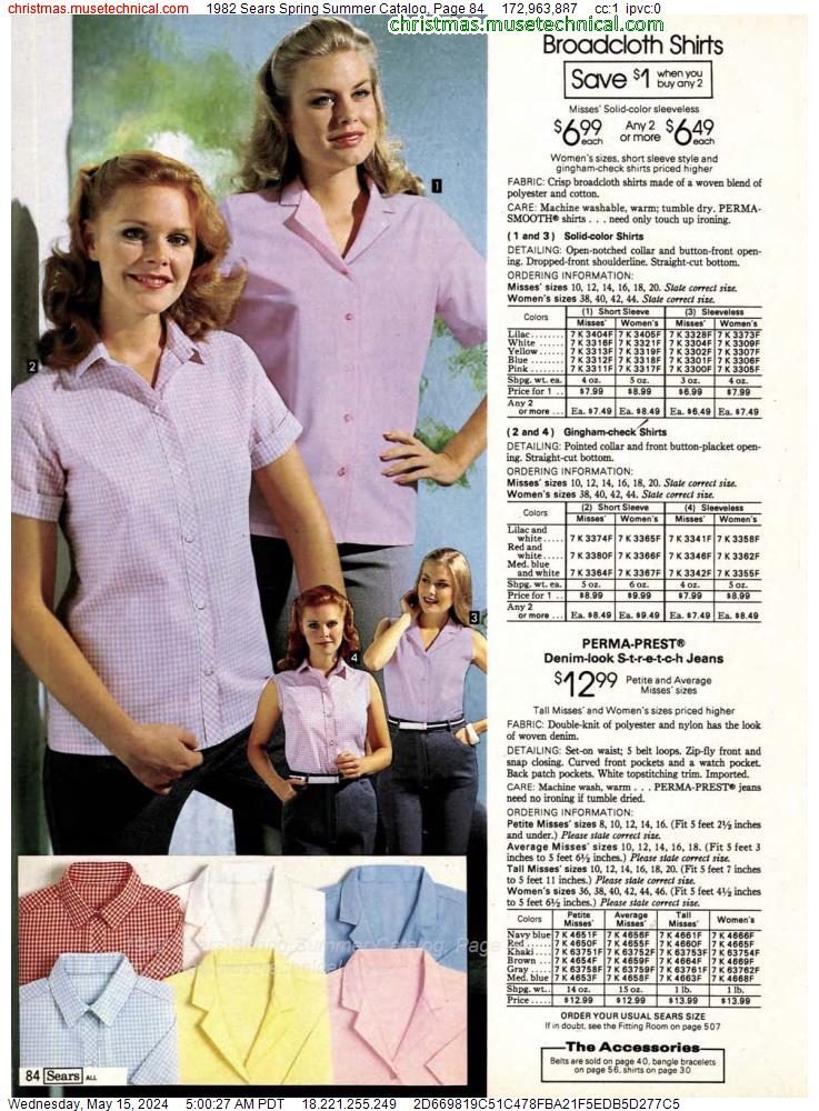 1982 Sears Spring Summer Catalog, Page 84