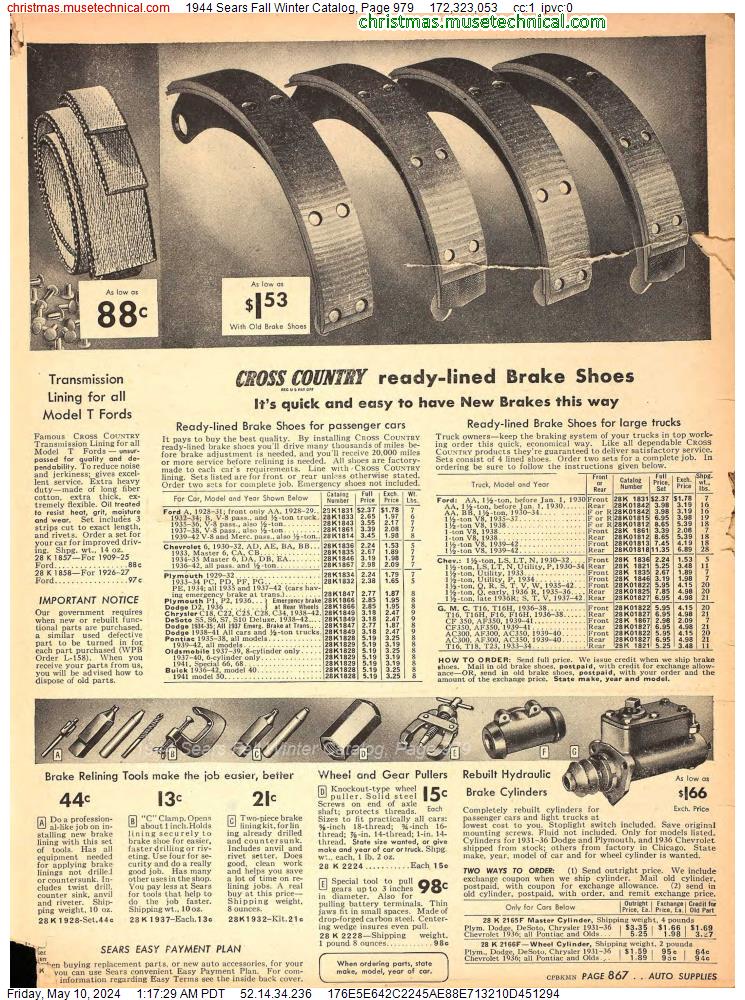 1944 Sears Fall Winter Catalog, Page 979