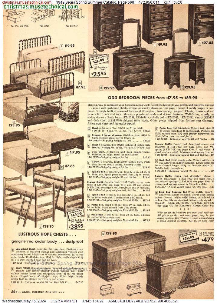 1949 Sears Spring Summer Catalog, Page 568