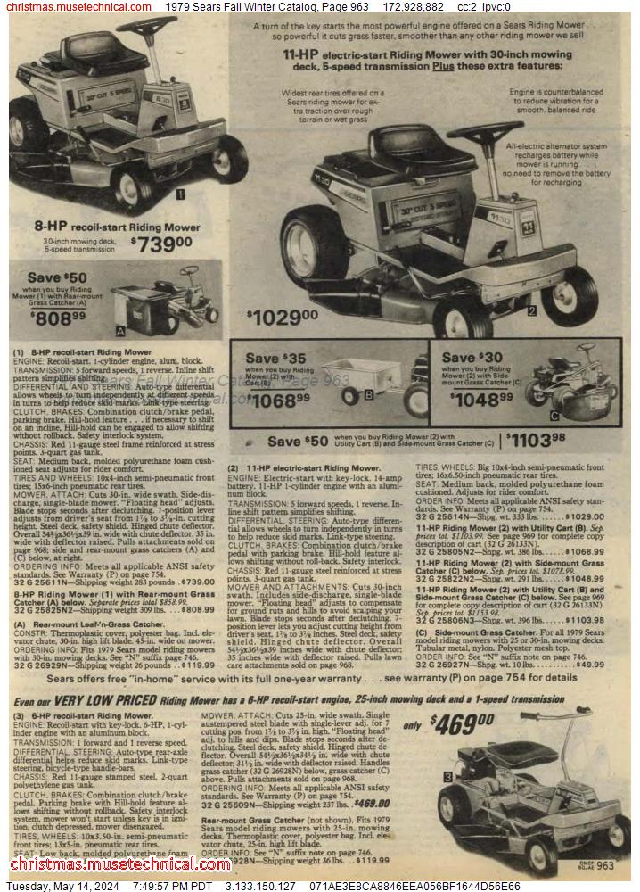 1979 Sears Fall Winter Catalog, Page 963