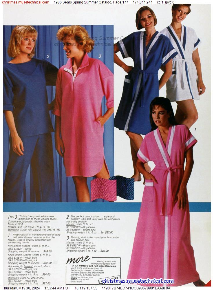 1986 Sears Spring Summer Catalog, Page 177