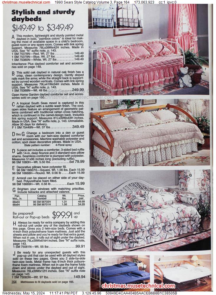 1990 Sears Style Catalog Volume 3, Page 164