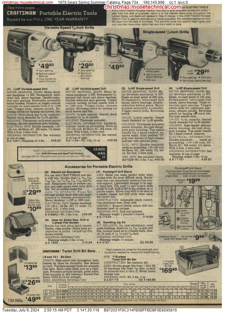 1979 Sears Spring Summer Catalog, Page 734