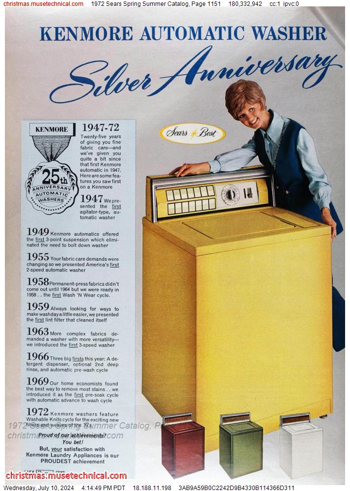 1972 Sears Spring Summer Catalog, Page 1151