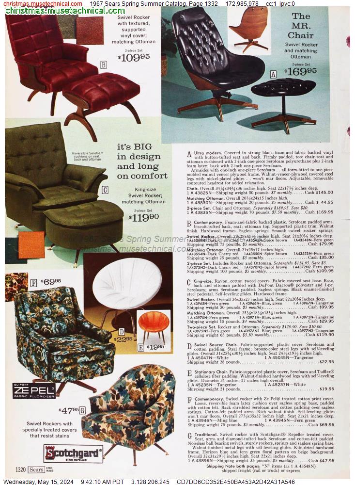 1967 Sears Spring Summer Catalog, Page 1332