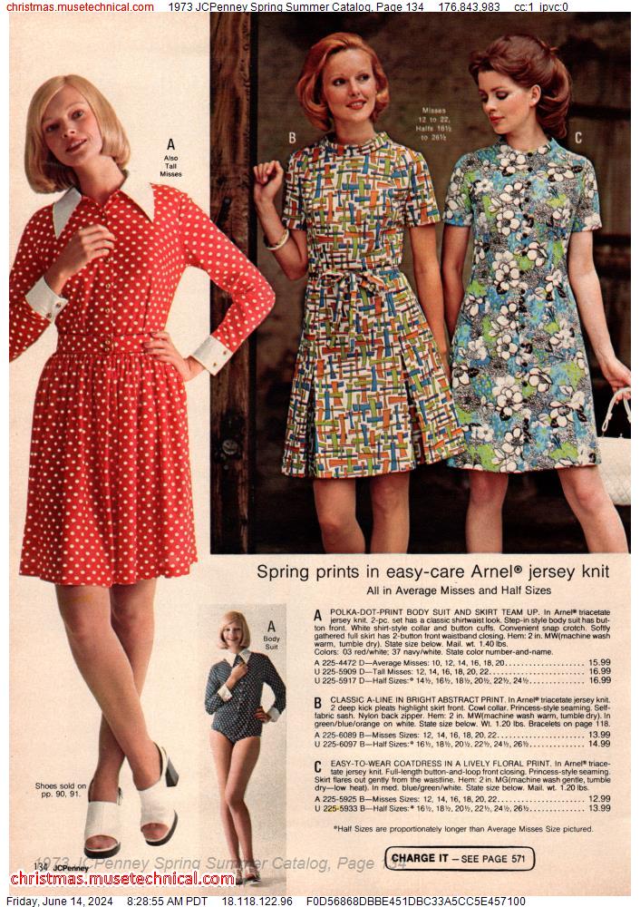 1973 JCPenney Spring Summer Catalog, Page 134