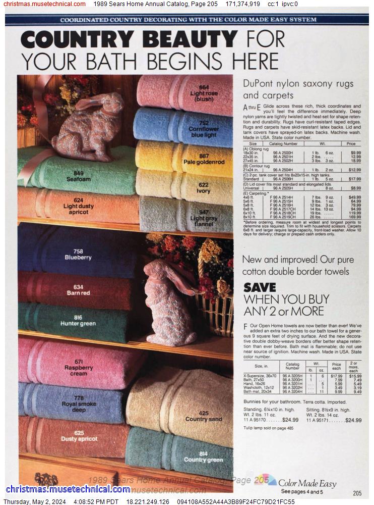 1989 Sears Home Annual Catalog, Page 205