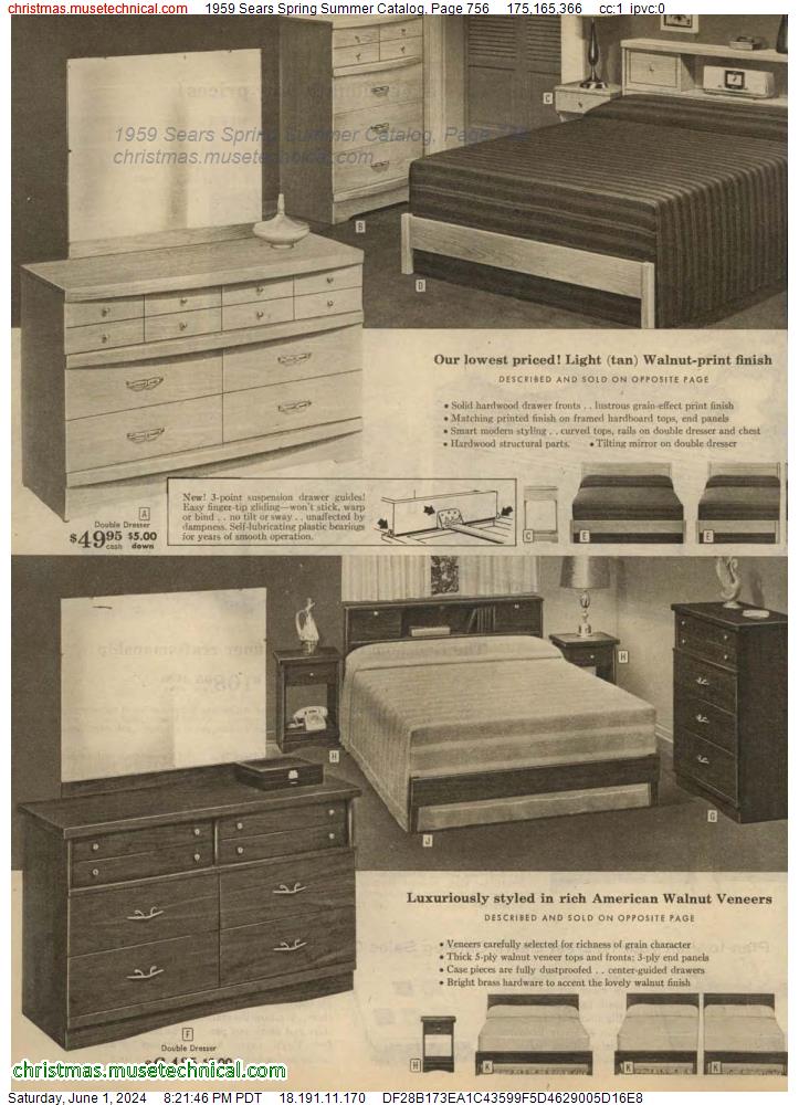 1959 Sears Spring Summer Catalog, Page 756
