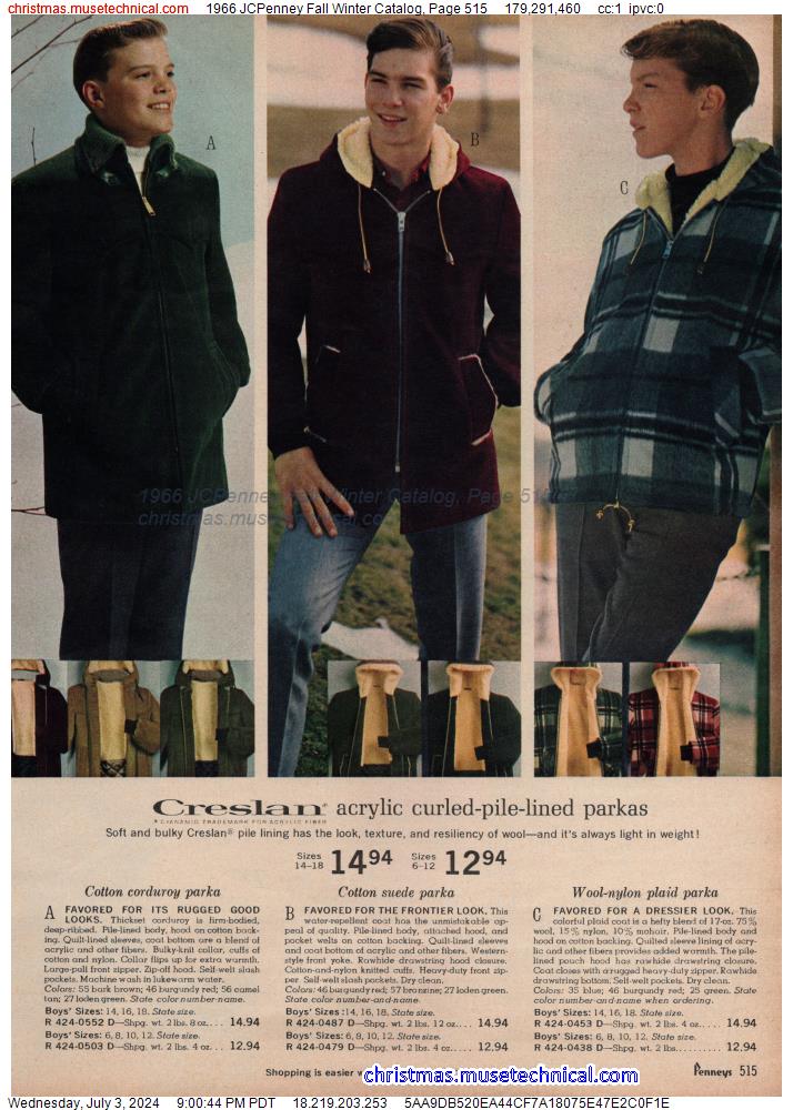 1966 JCPenney Fall Winter Catalog, Page 515