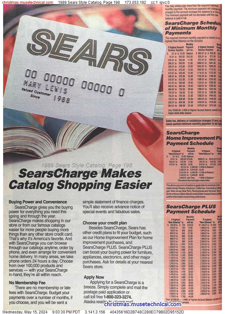 1989 Sears Style Catalog, Page 198