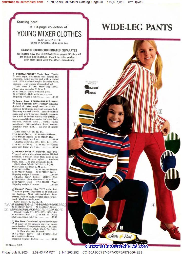 1970 Sears Fall Winter Catalog, Page 38