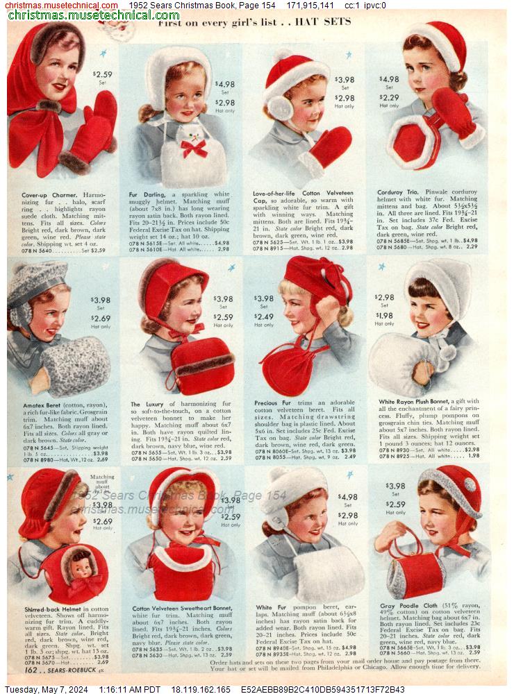 1952 Sears Christmas Book, Page 154