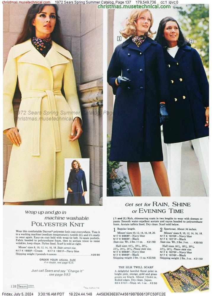 1972 Sears Spring Summer Catalog, Page 137