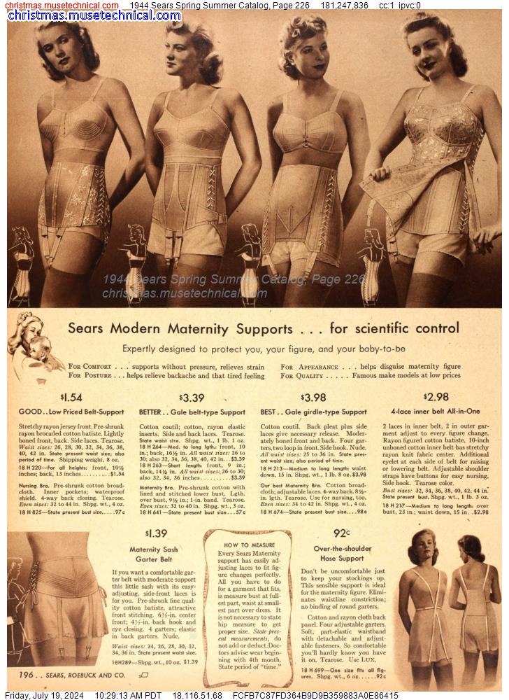 1944 Sears Spring Summer Catalog, Page 226