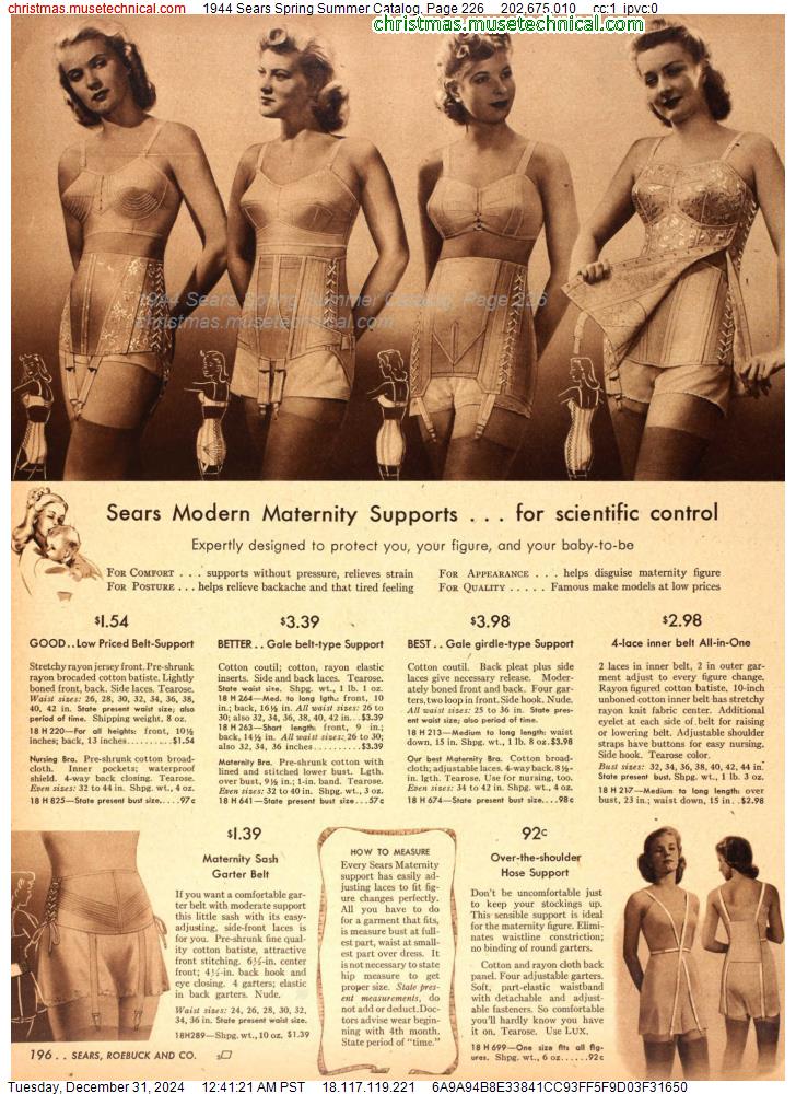 1944 Sears Spring Summer Catalog, Page 226