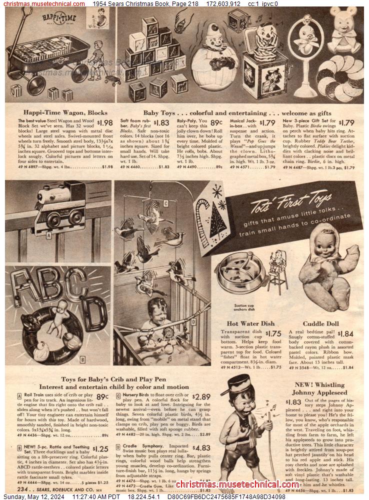 1954 Sears Christmas Book, Page 218