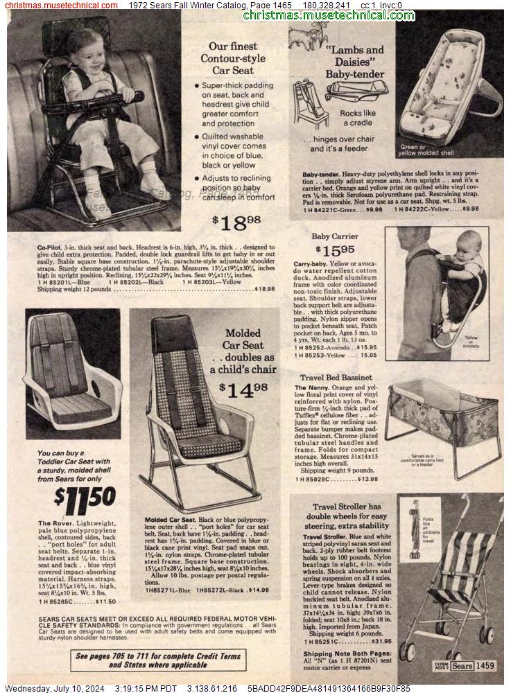 1972 Sears Fall Winter Catalog, Page 1465