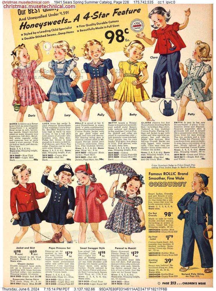 1941 Sears Spring Summer Catalog, Page 226