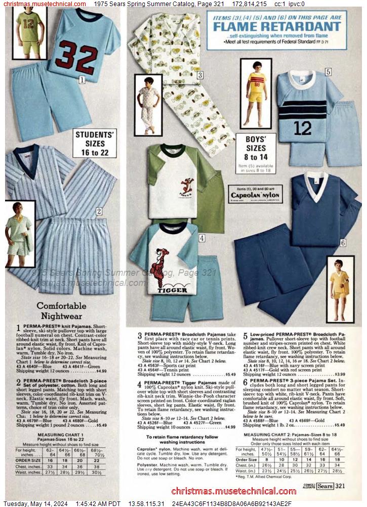 1975 Sears Spring Summer Catalog, Page 321