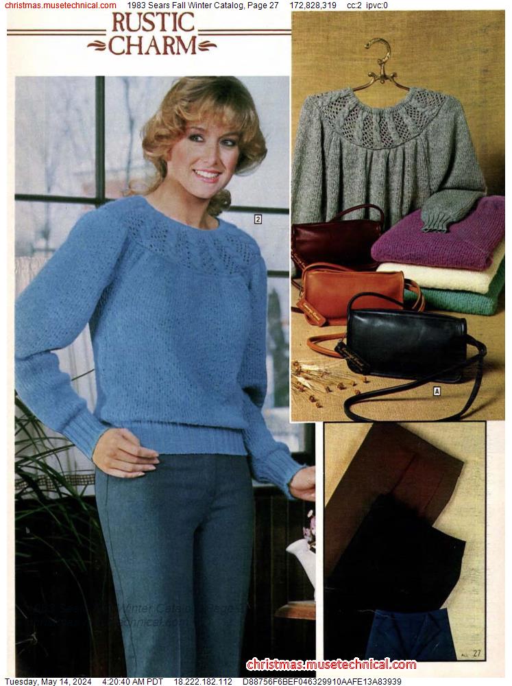 1983 Sears Fall Winter Catalog, Page 27