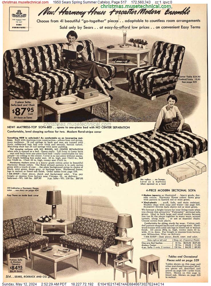 1950 Sears Spring Summer Catalog, Page 517