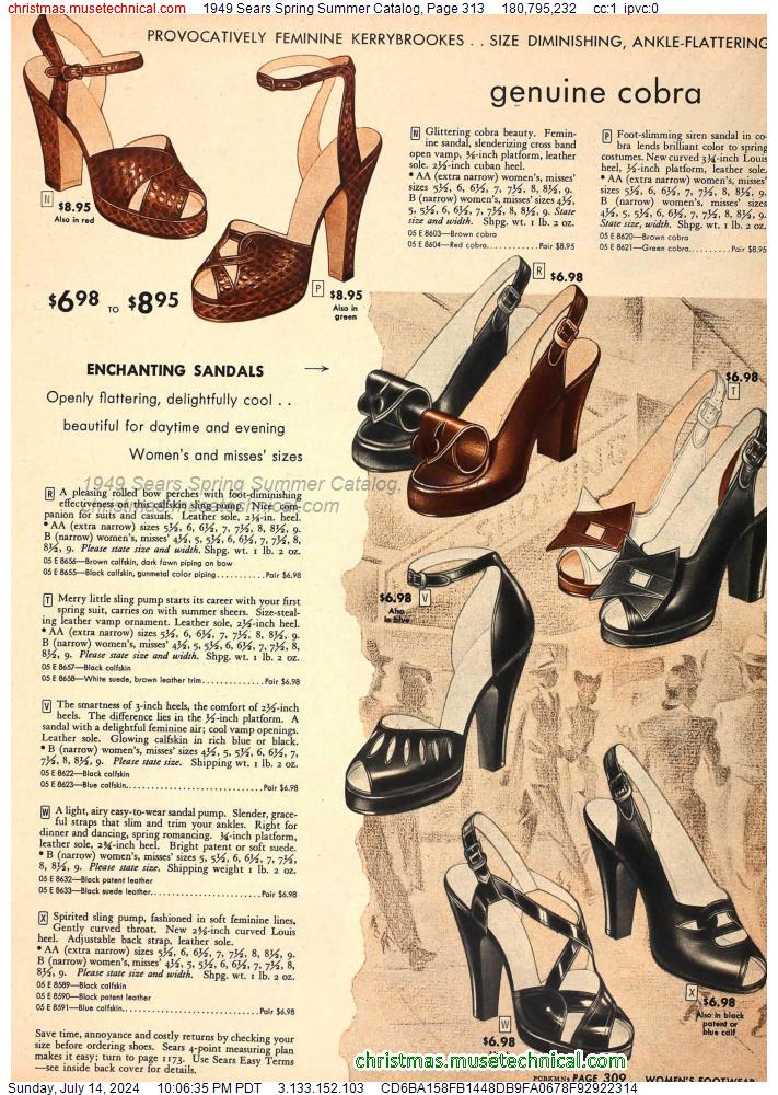1949 Sears Spring Summer Catalog, Page 313