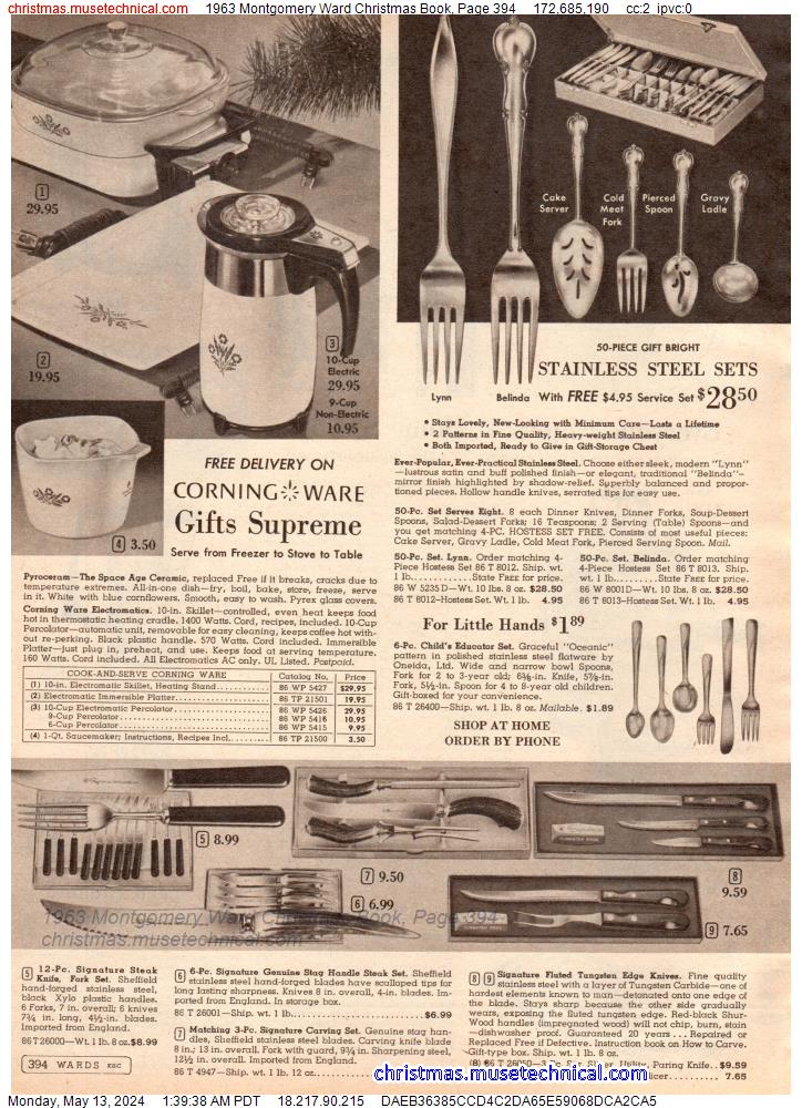 1963 Montgomery Ward Christmas Book, Page 394
