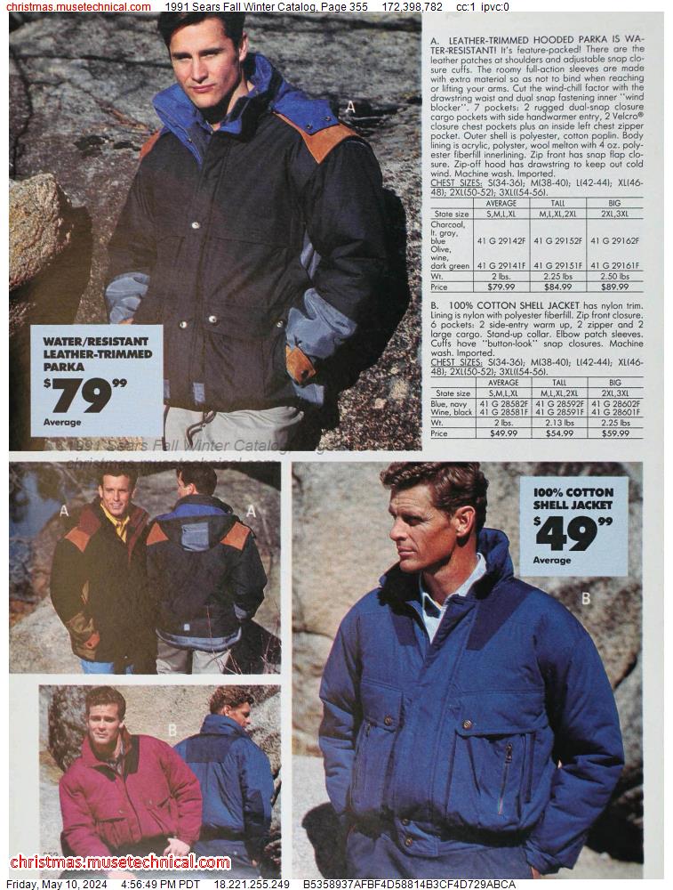 1991 Sears Fall Winter Catalog, Page 355