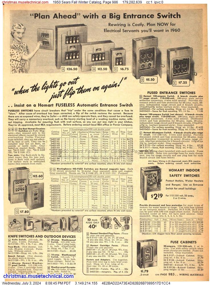 1950 Sears Fall Winter Catalog, Page 986