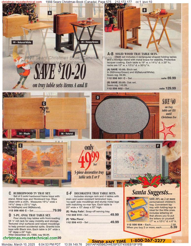 1998 Sears Christmas Book (Canada), Page 575